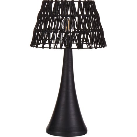 Table Lamp PELLEJAS Mango Wood Black