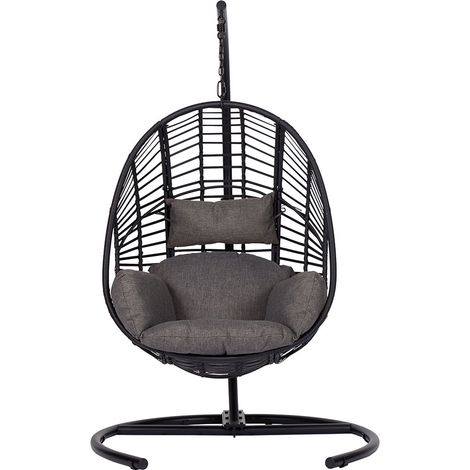 Armin chaise suspendue avec coussin noir. (1/5)