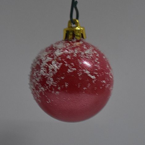 Palline rosso innevevata 6 cm 12pz da decorazioni addobbi natalizi albero di natale (1/5)