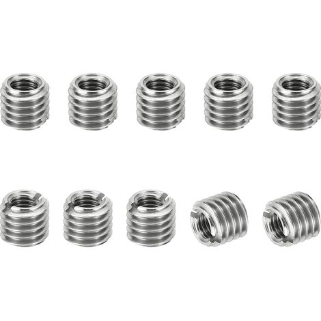 Filetage Adaptateurs Manchon Réduction Écrou Insert Fileté, 10 pcs M81.25 Mâle à M50.8 Femelle Réparation Insérer Écrou Vis Réducteur Conversion Inox Acier Fixation 7mm (1/5)