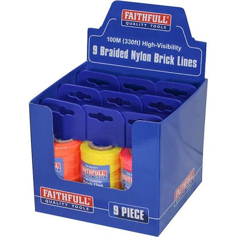 Faithfull Brick Line Replacement Dispenser Reel CDU, 9 Piece