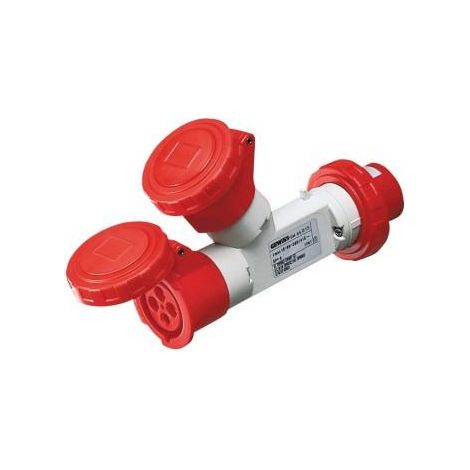 Adaptateur M 2 sorties 3P+T16A 400V 6H GEWISS GW64013 (1/2)