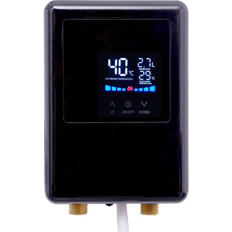 Calentador de agua eléctrico instantáneo, 220V, 3500W, con pantalla táctil LCD, proporciona agua caliente a demanda, calentador de agua para instalar debajo del fregadero. (1/5)