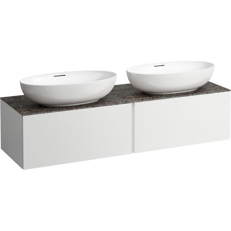LAUFEN Il Bagno Alessi cajonera, encimera de piedra Marrone