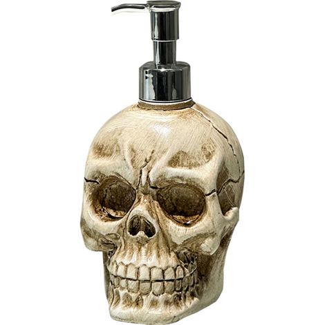 Totenkopfförmiger Seifenspender mit benutzerfreundlicher Pumpe für die Badezimmerablage – AquaForge (1/5)
