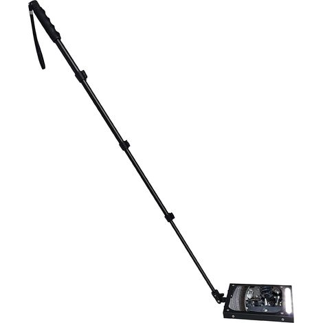 Miroir D'inspection Télescopique, Miroir d'inspection sous véhicule avec lumière LED Lumineuse, Longueur de réglage 40-120 cm