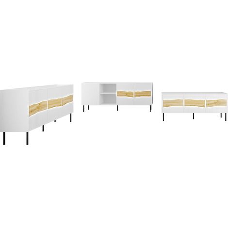 Conjunto de salón Monevare 105, Roble wotan + Cachemira