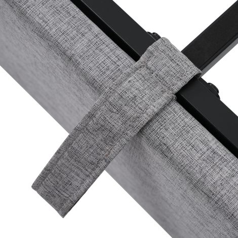 Set de 2 coussins décoratifs 45x45 cm, housse en lin et coton mélangé, aspect froissé, couleur gris anthracite, sans rembourrage, pour canapé et chambre. (1/3)