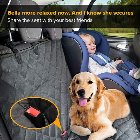 Housse de protection universelle imperméable, anti-rayures et antidérapante pour siège arrière de voiture pour animaux de compagnie, pliable et résistante aux griffures, style hamac pour animaux (noir