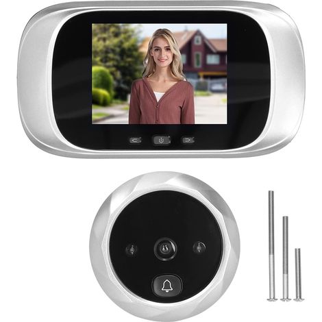 Péphole Digital Door Viewer Camera Pobille 2.8-inch LCD Screen Night Vision Photo Tracking Shooting for Home Security (1/5)