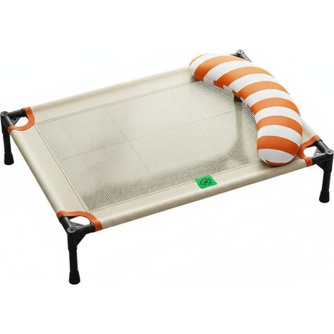Dog Rest Bed, Outdoor, Scratch-Resistant Oxford Cloth with Breathable Cold Silk Cushion, Easy to Wash, Light Blue with Seal Pillow, Large 82 x 62 x 18 cm (1/5)