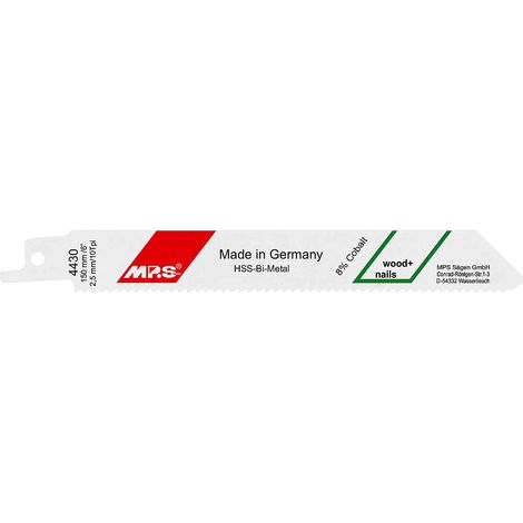 2 Lames scie Sabre bois multi Dents fraisées avoyées 150X19X0,9Mm - 2,5mm
