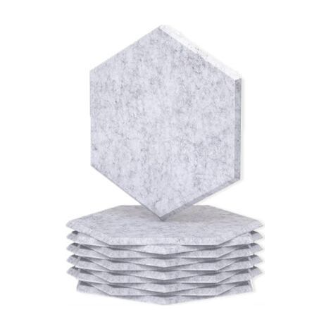Lot de 12 panneaux insonorisants hexagonaux autocollants – 1700 g/m² haute densité – Indice NRC 0,9 pour réduction bruit – Installation facile (1/5)
