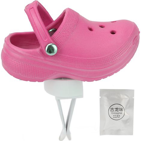 Clip parfumé pour bouche d'aération auto, forme mini chaussure rose, décoration intérieure voiture aromathérapie. (1/5)