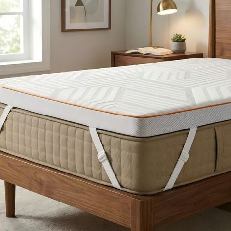 Mattress Topper 140 x 200 cm, H5/H6, 3 cm Memory Foam Gel (1/4)