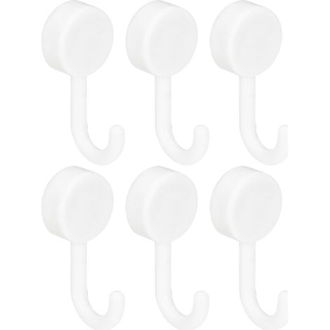 Lot de 6 crochets magnétiques E18, 0 à 5 kg, N52, ultra-résistants, pour la suspension dans un garage. (1/5)