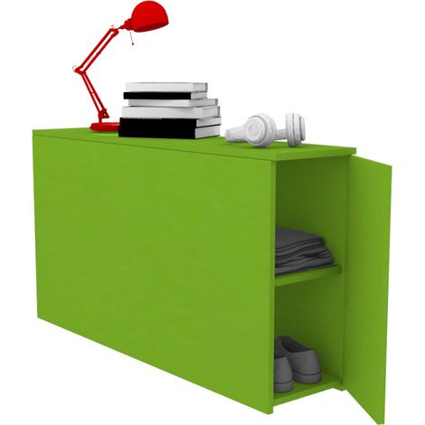 Comodino moderno retro letto - 127 cm di profondità - 16 colori - Verde mela (1/5)