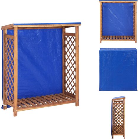 Feuerholz-Aufbewahrung - Living Kaminholzregal 105x38x115 cm Akazie Massivholz (1/5)