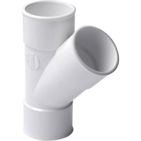 Culotte PVC blanc Femelle Femelle 45° - Ø40 (1/4)
