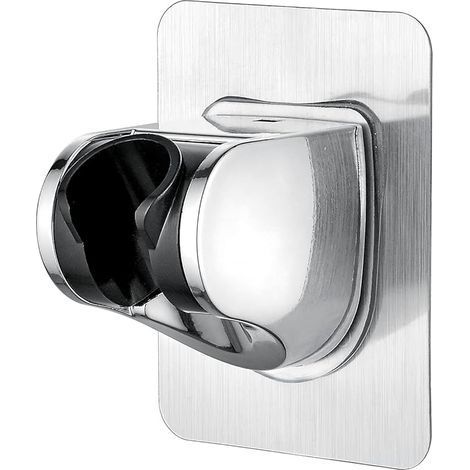 Supporto per doccia senza foratura con adesivo 3M - Supporto universale per soffione doccia, regolabile (45°), supporto a muro per doccetta con capacità di carico fino a 18 kg, per soffione doccia e d (1/5)