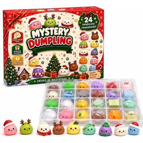 Calendrier de l'Avent Squishy 2026, Squishy Dumpling, 24 surprises (1/5)
