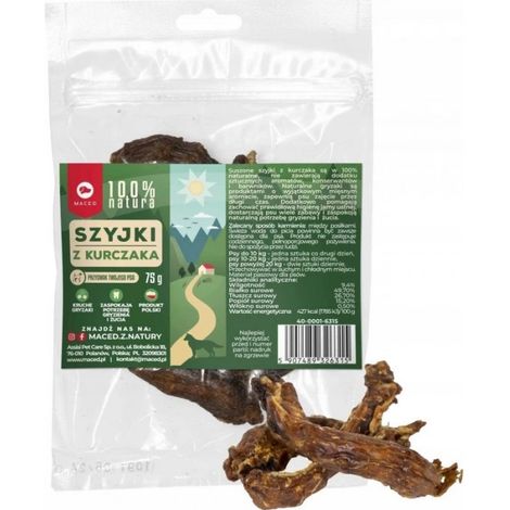 MACED Cous de poulet pour chiens - 75 g, sans sucre ni conservateur