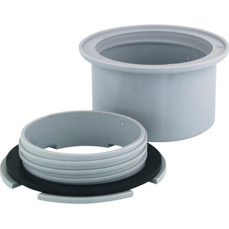 Naissance gouttière à fond plat pour descente Ø80 - Fitt - Gris - PVC