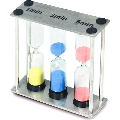 Signes Grimalt Horloge de sable cadeau Arena montres 1-3-5 minutes Pisapapèles Multicolore 3x9x9cm 67007