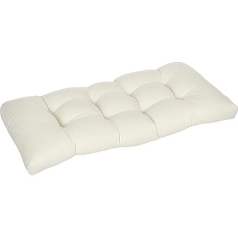 Coussin de banc crème 110 cm, 2 places, intérieur et extérieur, 8 coutures, design résistant et confortable (1/5)