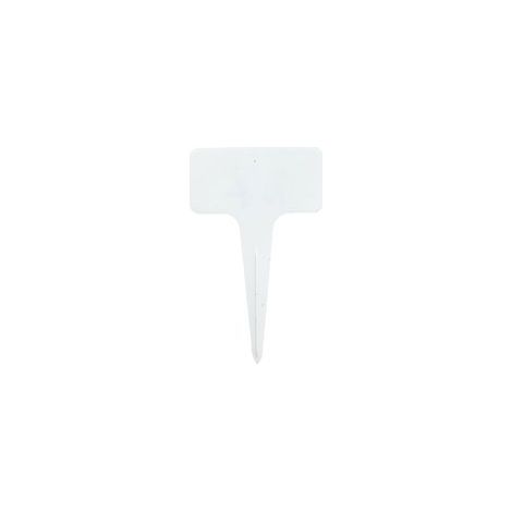 Lot de 100 étiquettes réutilisables pour plantes de pépinière et de jardin, marqueurs sur tige pour plantes en pot et semis, utilisation en intérieur et en extérieur (blanc). (1/5)
