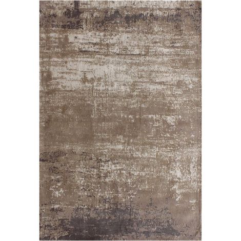 Tapis salon tissé à plat Jacquard DIAMETRE 160 NIYAT argent , tapis en coton