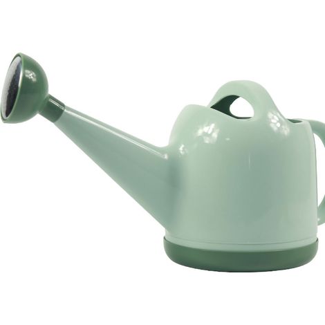 Arrosoir de jardin en plastique 4L avec pommeau d'arrosage, pot d'arrosage pour plantes d'intérieur et d'extérieur, vert clair (1/5)