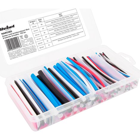 Kit de gaine thermorétractable de 10 cm (170 pièces)