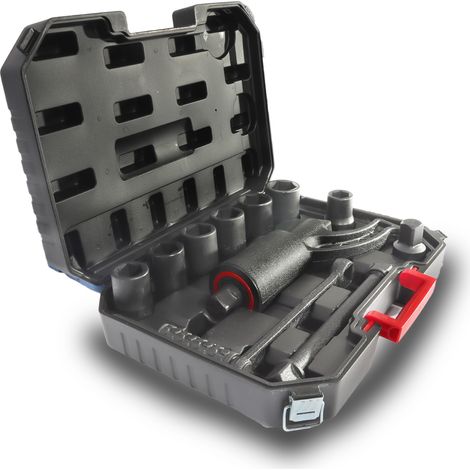 Bituxx® Drehmomentverstärker 3200Nm Drehmomentschlüssel Drehkraftvervielfältiger 11 tlg Set mit 24,27,30,32,33,36,38 mm Stecknüssen (1/5)
