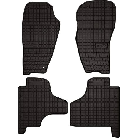 Alfombrillas de goma para coche: Jeep Cherokee IV SUV (2007-2012) - negras, ajustadas (1/5)