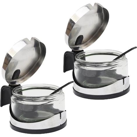 KIT SET 2PZ MAURY'S CONDÌ FORMAGGIERA DA TAVOLA CON CUCCHIAINO IN ACCIAIO INOX (1/5)