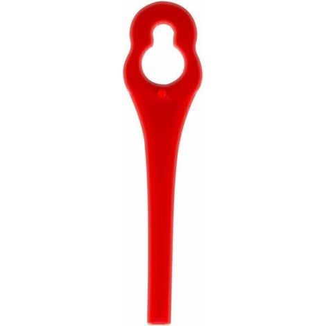 ALLIANDIS Promotion 100pcs Lames en Plastique de Rechange pour Coupe Bordure Lame de Tondeuse à Gazon Lames pour Débroussailleuse sans Fil Lames de Coupe de Remplacement pour Jardin Pelouse (L83 rouge (1/3)