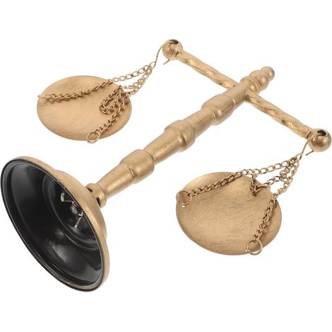 Balance Décorative Fer Ornement Vintage pour Bureau Sculpture Métal pour Intérieur Figurine De Balance Rétro Décoration De Style Campagnard pour Maison Et Bureau (1/5)