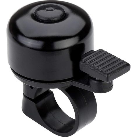x Sonnette de vélo, sonnette pour vélos, VTT et vélos électriques, convient aux guidons d'un diamètre de 20 à 24 mm (noir) (1/4)