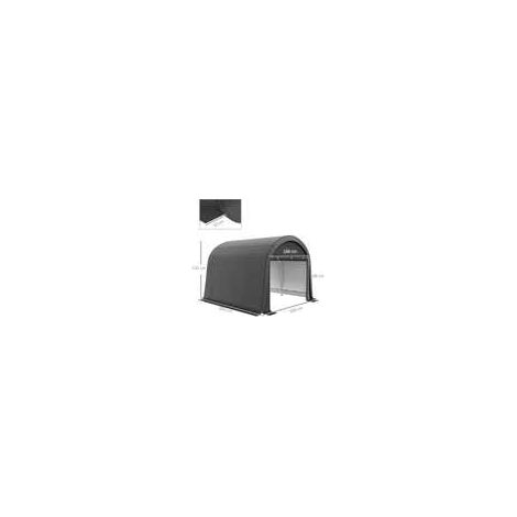 Abri de jardin 3 x 3 m – Revêtu d’une membrane aluminium anti‑UV, hydrofuge, acier et polyéthylène gris, deux portes sectionnelles – Abri technique haute protection (1/5)