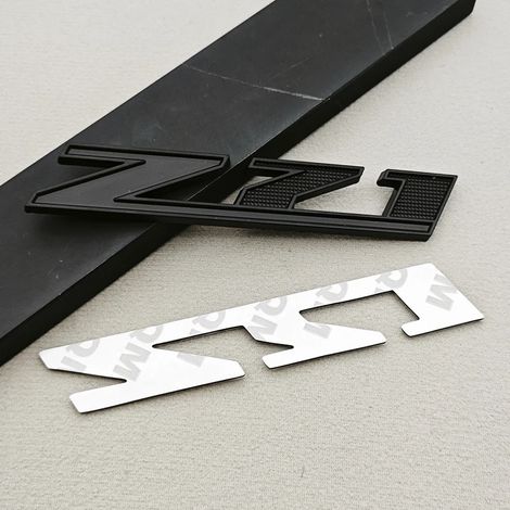 (S Noir intégral, 120 mm) - Logo Z71 en métal 3D, emblème de calandre avant, autocollant de coffre, compatible avec Chevrolet Tahoe, Colorado, Cheyenne et Chevy Silverado. Accessoires (1/5)