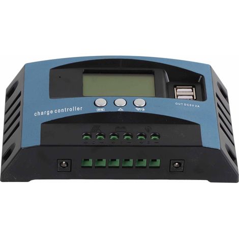 60A 12V/24V MPPT-Solarladeregler, intelligente Erkennung, LCD-Display, Solarmodul-Laderegler mit 20A Entladestrom, Hochleistungs-Automatikladegerät (1/5)