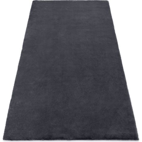 Carpet BUNNY grey IMITATION OF RABBIT FUR grey 80x150 cm