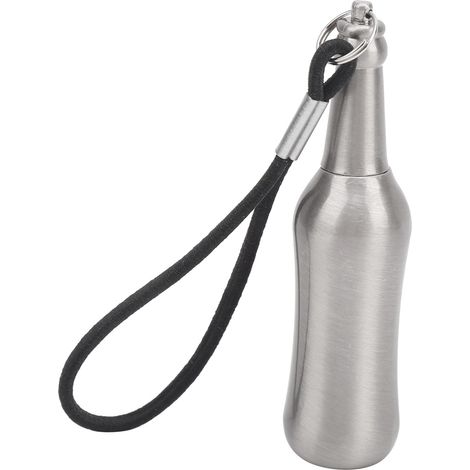 Briquet Extérieur Portable en Forme de Bouteille, Étanche et Réutilisable avec Chaînette (1/5)