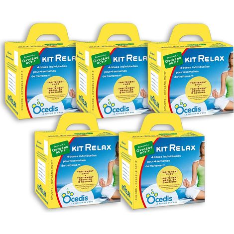 Pack de 5 mois traitement oxygène actif – Désinfectant pour piscine 30m³ – Eau cristalline sans effort – Dosage prêt à l'emploi – Ocedis