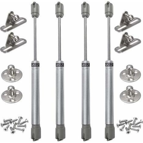 Ulisem 4PCS vérins à gaz 120N verin meuble hydraulique ressort amortisseurs à gaz d'origine porte armoire de cuisine Bras pneumatique pour levage de porte armoire,Superma (1/5)