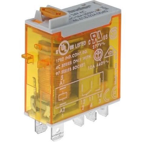 RELE FINDER 230Vac 1Cto Con Pulsador De Prueba 16A/250Vac  46618230.0040