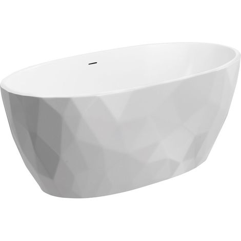 Modern Freestanding Bath, 1700 x 820 x 620mm, Gloss White