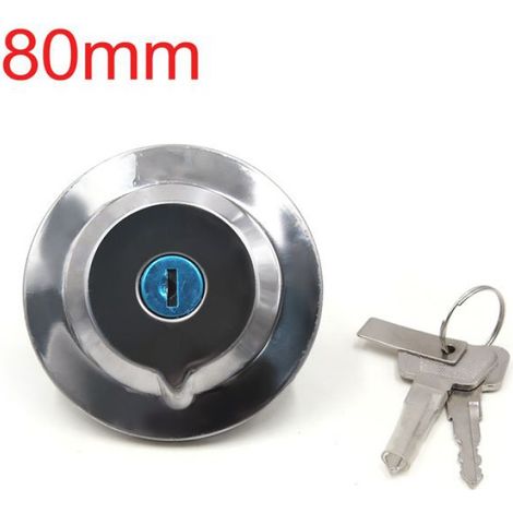 Bouchon de réservoir Moto métal 80 mm diamètre bouchon réservoir carburant couverture 2 clés pour YBR (1/4)
