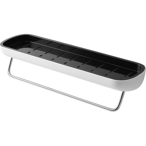 Etagère De Rangement Salle De Bains - Sans Perçage - En Plastique Et Acier Inoxydable - 42,7 X 12,4 X 6 Cm - 1 Pièce (1/5)
